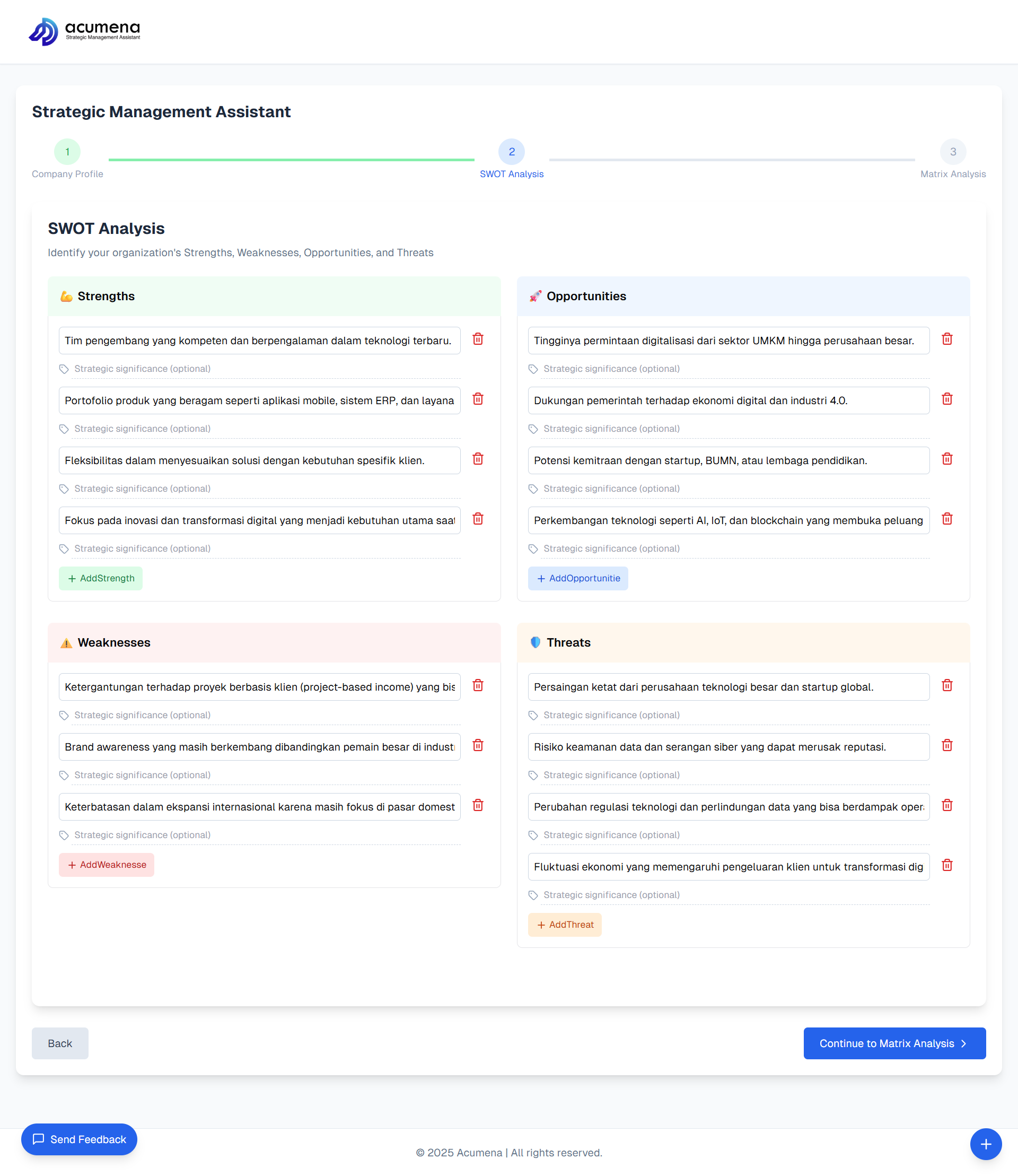 SWOT Analysis
